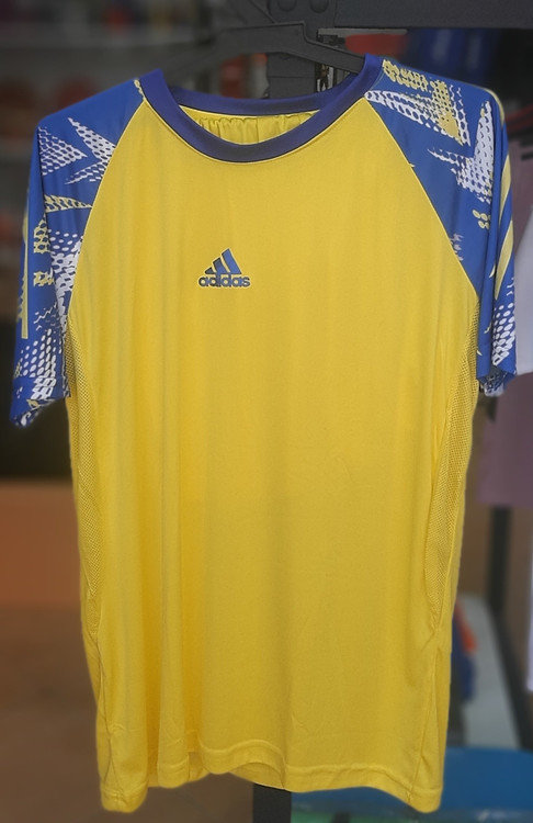 شورت و پیراهن، آدیداس (ADIDAS)، بغل توری، آستین کوتاه رنگ زرد