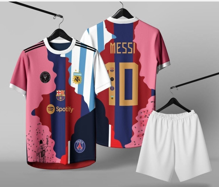 پیراهن و شورت منتخب مسی، باشگاهی، چاپ سابلیمیشن، فول کالر