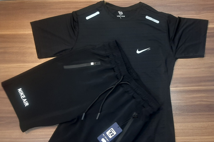 ست تیشرت کشی، سوزنی و شلوارک غواصی زیپ واتر