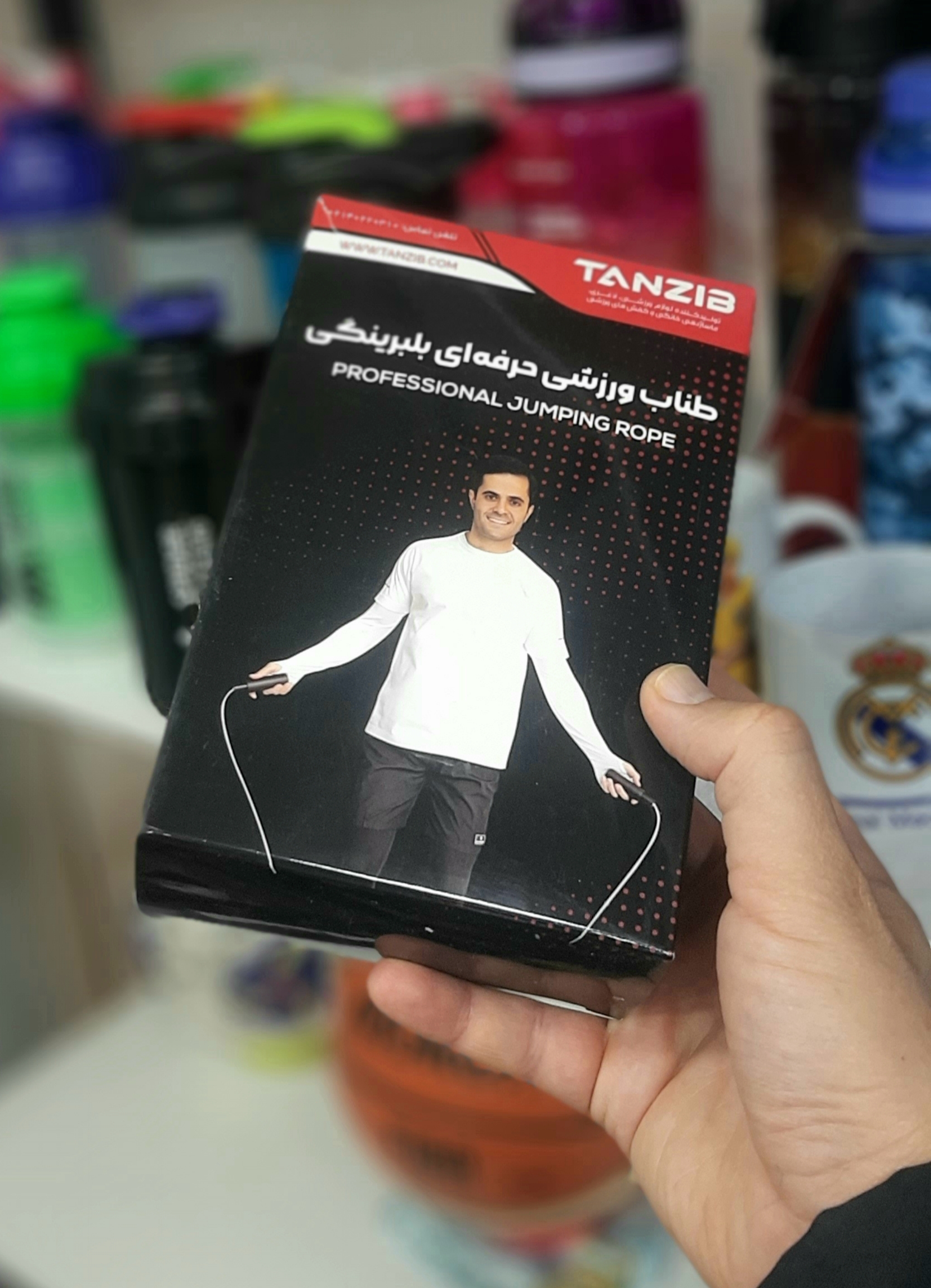 طناب ورزشی، حرفهای، بلبرینگی، دسته اسفنجی، روکشدار، تن زیب، کارتندار