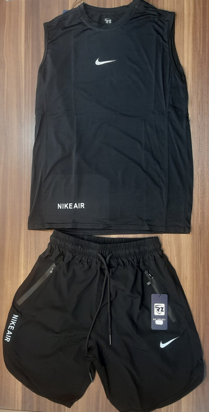 ست ورزشی رکابی (حلقهای) کشی، سوزنی، هوازی و شلوارک آیرو (NikeAir)