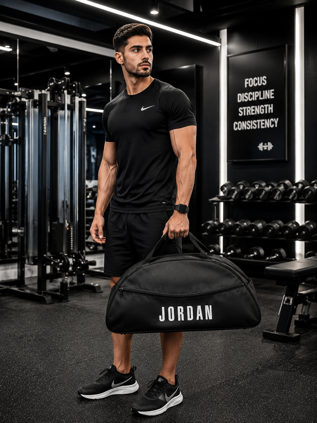 ساک ورزشی برزنتی، دستی و رودوشی، جوردن (JORDAN)